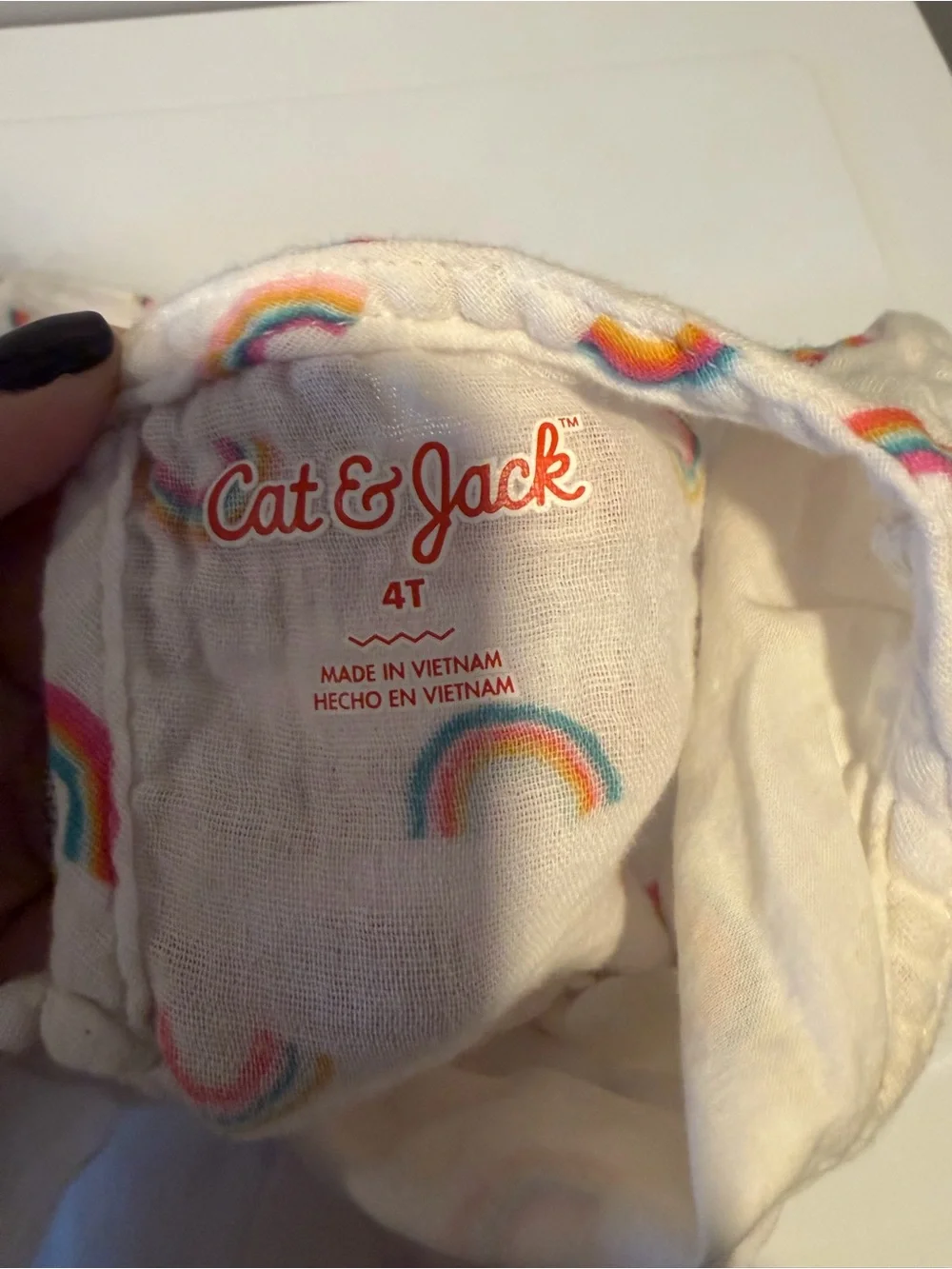 Toddler Girl Cat and Jack Rainbow Two-Piece Set Size 4t